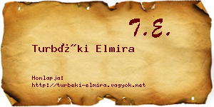 Turbéki Elmira névjegykártya